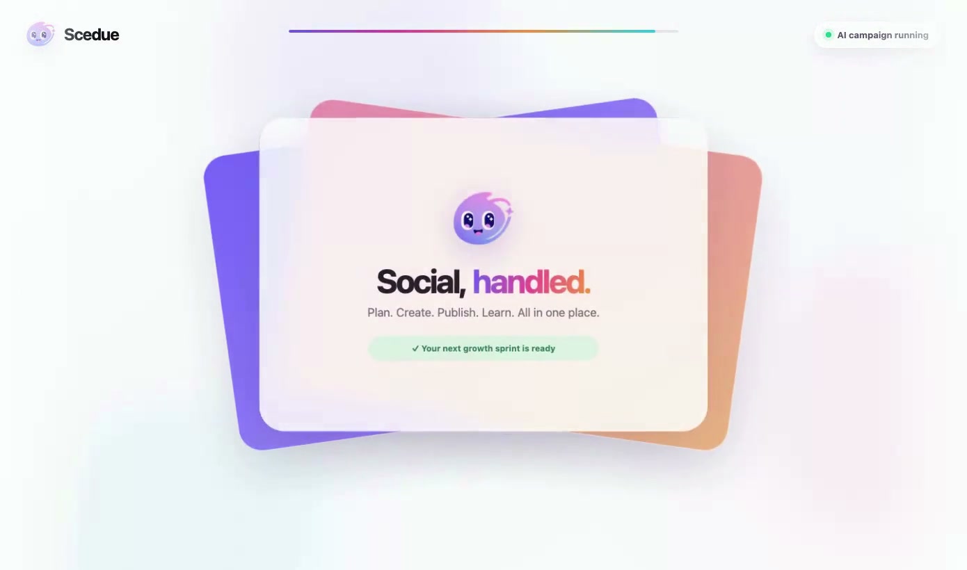 Scedue content agent working with brand context